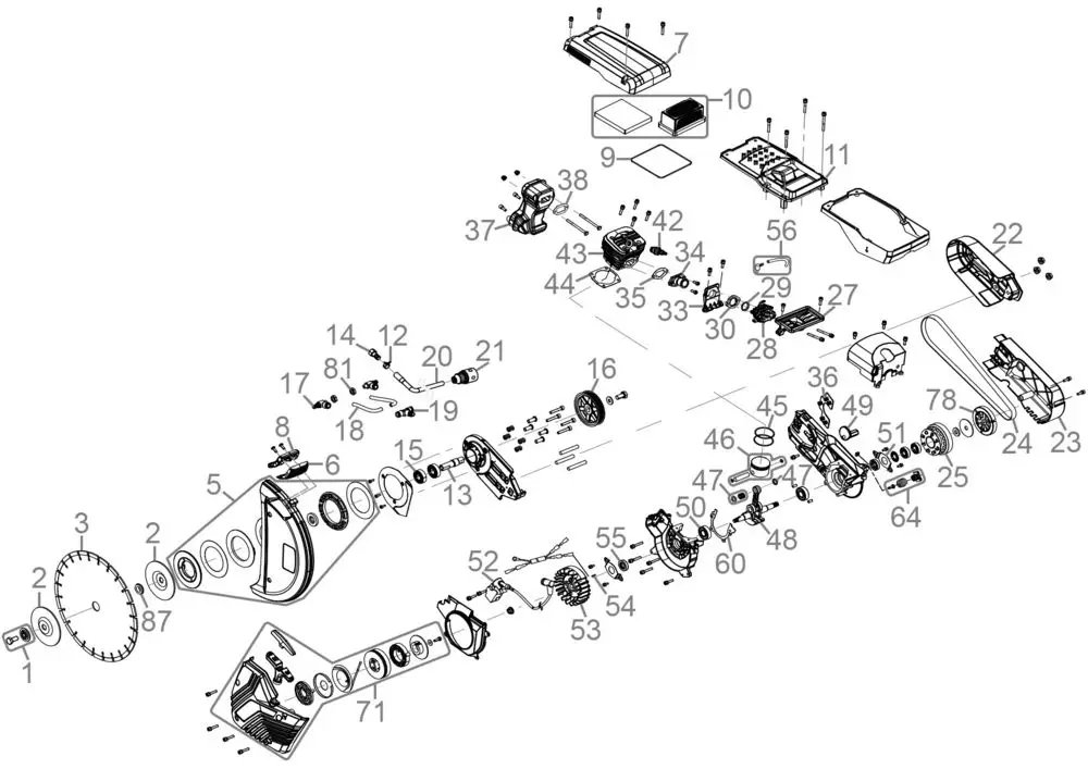 Zeichnung - Betontrennschneider GBTS 350.1 - 55568