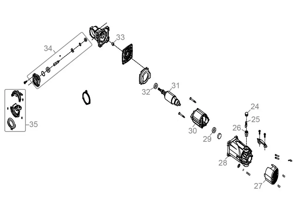 Zeichnung - GDE Trockenbauschleifer GTBS 710 - 55570