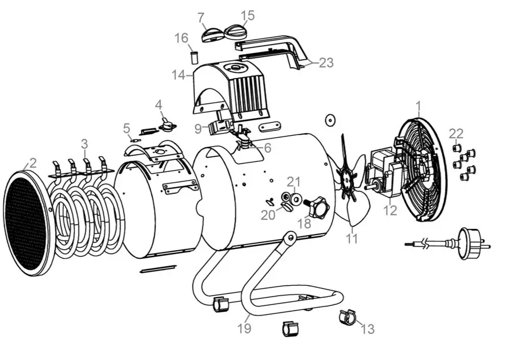 Zeichnung - Elektroheizer PHG 3000 - 85133