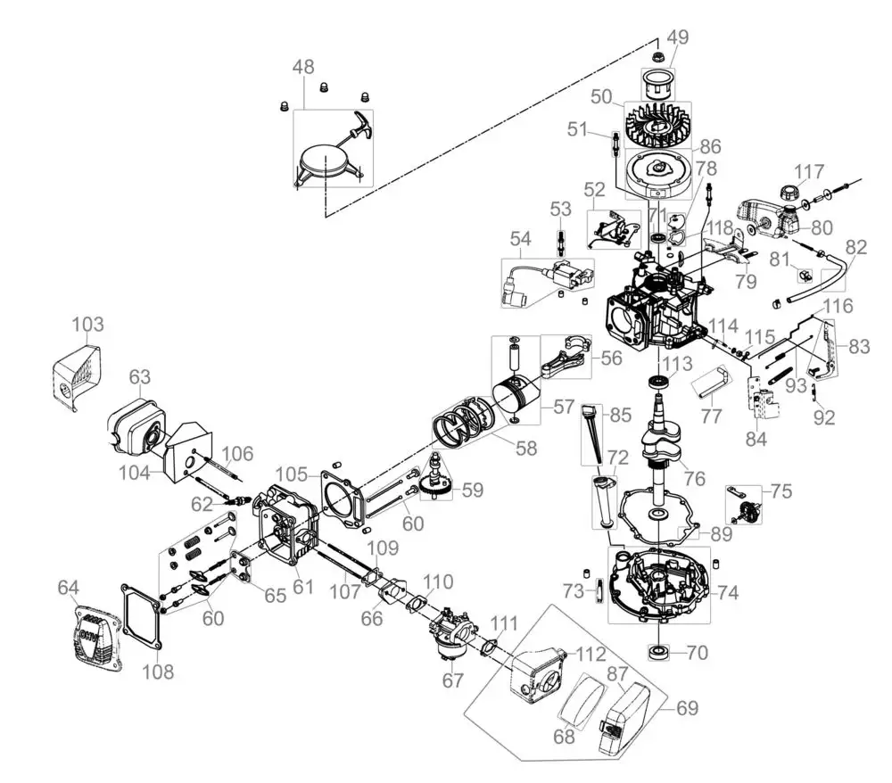 Zeichnung - RASENMHER BIG WHEELER 510 4IN1 - 95348