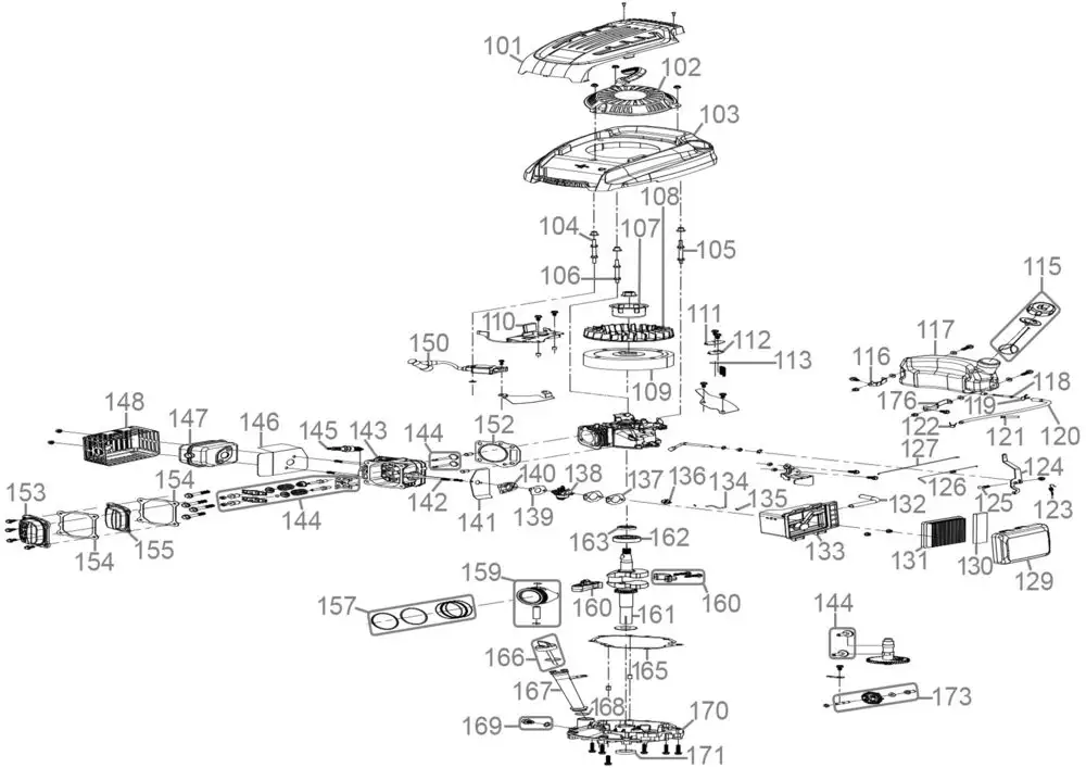 Zeichnung - Rasenmher BIG WHEELER 534.1 R - 95458