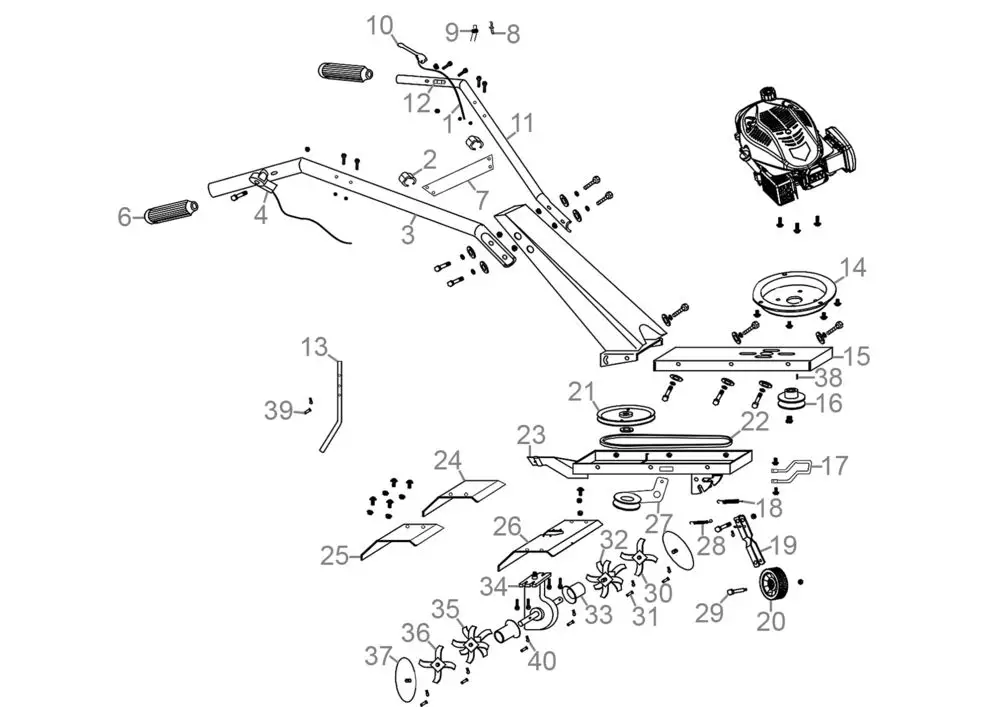 Zeichnung - Benzin Gartenfrse GF 3060.1 - 95466