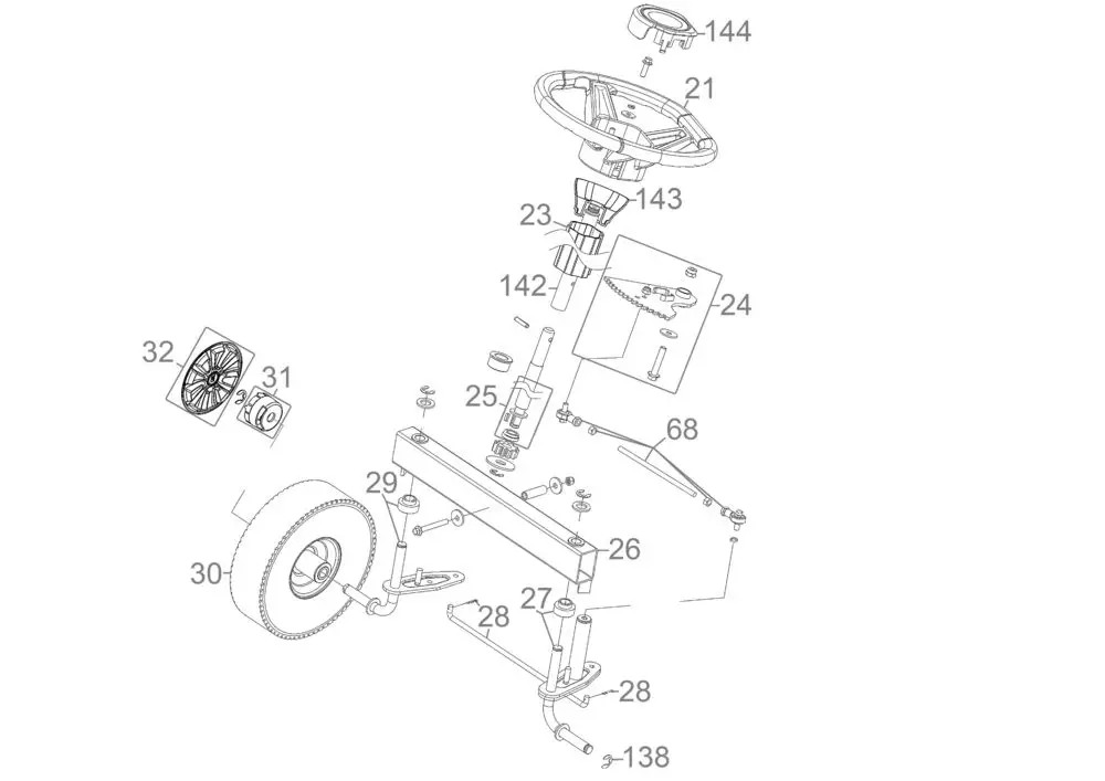 Zeichnung - GDE Aufsitzrasenmher GAR 602 M - 95487